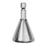 Smusso Acciaio inossidabile Sbavatore Strumento per smusso esterno Impugnatura triangolare Smusso a sei scanalature (argento)
