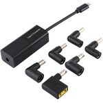 Adattatore di alimentazione per laptop Convertitore da 65 W USB-C / Type-C a adattatore di alimentazione 6 in 1 (nero)
