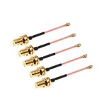 5 PCS RG178 Ufl / IPX / IPEX a SMA Cavo a treccia adattatore femmina, lunghezza: 5 cm