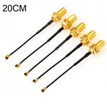 5 PCS / Set RG178 Ufl / IPX / IPEX a SMA Cavo adattatore a treccia femmina, lunghezza: 20 cm