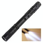 Mini torcia con clip per penna a torcia a forma di penna a LED, dimensioni: 13,3 cm