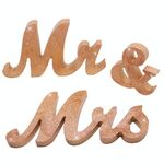 Decorazione di nozze segno Mr and Mrs in legno (JM01669)