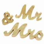 Decorazione di nozze segno Mr e Mrs in legno (JM00801)