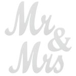 Decorazione di nozze segno Mr e Mrs in legno (JM00989)