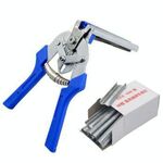 Manico antiscivolo per unghie Utensile manuale in acciaio inossidabile Gabbia per pollo Pinza per maiale con filo spinato, Stile: Morsetto a gabbia blu legato + 1 M