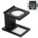 Lente d'ingrandimento mini lente d'ingrandimento 10x in metallo stile scrivania (nera)