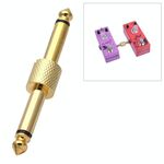 6.35mm 1/4 di pollice maschio a maschio connettore a pedale per effetti a chitarra Adattatore per pedaliera elettrica (oro)