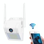 DP11 2 Megapixel IP66 Telecamera IP wireless impermeabile da parete, supporto per visione notturna multipla e monitoraggio remoto del telefono cellulare e citofono vocale e rilevamento del movimento / allarme e scheda di memoria da 128 GB