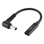 Cavo caricatore adattatore di alimentazione DP 5,0 x 1,0 mm a femmina di tipo C (nero)