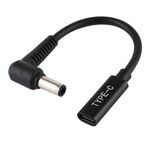 Cavo caricatore adattatore da DP 6,0 x 0,6 mm a femmina di tipo C (nero)