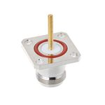 Connettore NKF in ottone N femmina con adattatore RF con telaio a flangia a 4 fori