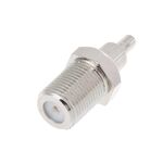 Adattatore connettore placcato nichel con spina coassiale maschio RF da F femmina a CRC9 / TS9