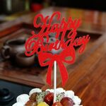 10 pezzi intaglio torta dessert inserto decorazione per feste (rosso)