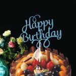 10 pezzi intaglio torta dessert inserto decorazione per feste (blu senza fiocco)