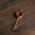 Gadget colino per tè con filtro riutilizzabile in tessuto di bambù creativo, stile: perdita di tè con foro di bambù