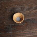 Gadget per scolapasta con filtro riutilizzabile con filtro creativo intrecciato in bambù, stile: scolo del tè in rattan senza manico