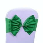 Fasce per sedia in spandex per tutte le sedie Fasce per sedie da matrimonio Fasce per sedia con fiocco elastico Fasce per cravatte posteriori per banchetti di cerimonie per feste di matrimonio (verde scuro)