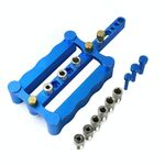 Tassello di apertura verticale a triplo foro verticale per punzonatura per lavorazione del legno (blu)