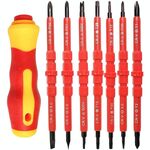 Set di cacciaviti multiuso per riparazioni isolanti 7 in 1 bit (rosso)