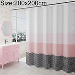 Tenda da doccia geometrica Tenda da bagno impermeabile da bagno, dimensioni: con 200 x altezza 200 cm