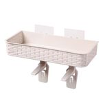 Mensola Bagno Portaoggetti Toilette Cestino da bagno multiuso Pasta senza unghie Scatola di plastica da cucina robusta (cachi)