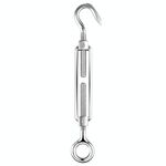 Viti per cesto di fiori Tenditore per gancio per fune in acciaio inossidabile 304, specifica: M5 (argento)