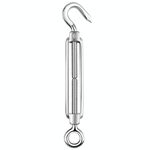 Viti per cestini di fiori Tenditore per gancio per fune in acciaio inossidabile 304, specifica: M6 (argento)