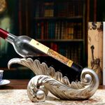 Forma di foglia Creativo Vino rosso Scaffale di scarico Scaffale Portabottiglie Ornamento Decorazione per la casa in resina