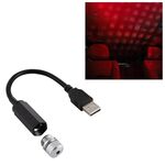 Interfaccia USB Luce per atmosfera di flessione a 360 gradi per uso domestico e auto, colore chiaro: rosso