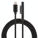 Cavo di alimentazione maschio in nylon da USB-C / Type-C a 6 pin per adattatore per laptop Microsoft Surface Pro 3/4/5/6, lunghezza cavo: 1,5 m