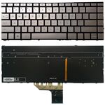 Tastiera versione USA con retroilluminazione tastiera per HP Spectre x360 13-w series 13-w013dx 13-w014dx 13-w023dx 13-w063nr 13-W010CA 13-W020CA (argento)
