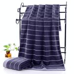 Asciugamano da bagno resistente e assorbente Cotton Wave a 32 fili (grigio blu)