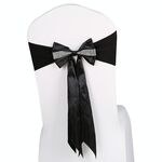 Per eventi di matrimonio Cerimonia di festa Banchetto Decorazione natalizia Sedia Fiocco Fiocco Sedia elastica Nastro posteriore Fasce per sedie Fasce per sedia