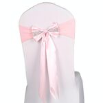 Per eventi di matrimonio Cerimonia del partito Banchetto Decorazione natalizia Sedia Fiocco Fiocco Sedia elastica Nastro posteriore Fasce per sedie Fasce per sedie (rosa)