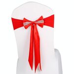 Per eventi di matrimonio Cerimonia del partito Banchetto Decorazione natalizia Sedia Fiocco Fiocco Sedia elastica Schienale Fasce Fasce Fasce per sedie