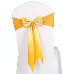 Per eventi di matrimonio Cerimonia del partito Banchetto Decorazione natalizia Sedia Fusciacca Fiocco Sedia elastica Fasce posteriori Fasce per sedie Fasce (Tyrant Gold)