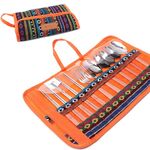Stoviglie per esterni 12 pezzi Tuta da campeggio Bacchette portatili in acciaio inossidabile Coltello Forchetta Cucchiaio Forniture Borsa da picnic