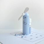 Creativo Staffa per cellulare Cartoon Spray Mini Fan Ventilatore portatile USB (blu)