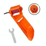 Smerigliatrice portatile per punte elicoidali con gambo diritto in ferro (con secchio arancione)