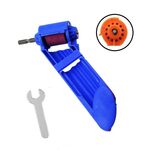 Smerigliatrice portatile per punte elicoidali con gambo diritto in ferro (con secchio blu)