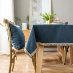 Tovaglia impermeabile a colori solido Tovaglia rettangolare Tablecloth, Dimensioni: 130x260cm (blu)