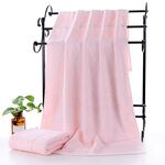 Asciugamano da bagno jacquard spesso per adulti, dimensioni: 70 x 140 cm (rosa chiaro)