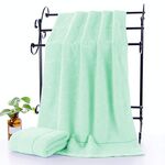 Asciugamano da bagno jacquard spesso per adulti, dimensioni: 70 x 140 cm (verde chiaro)