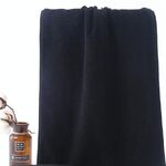 Asciugamano in cotone spesso Asciugamano da bagno grande Tovaglia da trucco per unghie di bellezza, specifica: asciugamano spesso 35x75 cm (nero)