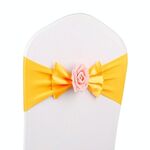 Fodera per sedia da matrimonio Fusciacca Tessuto in raso Papillon Nastro Decorazione per fascia in hotel Forniture per banchetti per cerimonie per feste di matrimonio