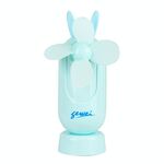 Ventilatore portatile silenzioso con ricarica USB (blu)