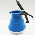 Teiera del caffè in silicone pieghevole della cucina (blu)