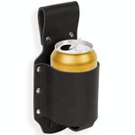 Fondina per bottiglia di birra per bevande da appendere all'aperto (nera)