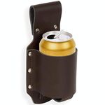 Fondina per bottiglia di birra per bevande da appendere all'aperto (marrone)