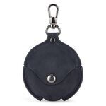 CF1111 per Huawei FreeBuds 3 Custodia protettiva in pelle per auricolari a conchiglia con struttura a cavallo pazzo con gancio (blu zaffiro)